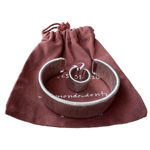VESTOPAZZO Thin Wire Band Bracelet And Ring Set.